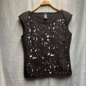 Ann Taylor Black top size large petites